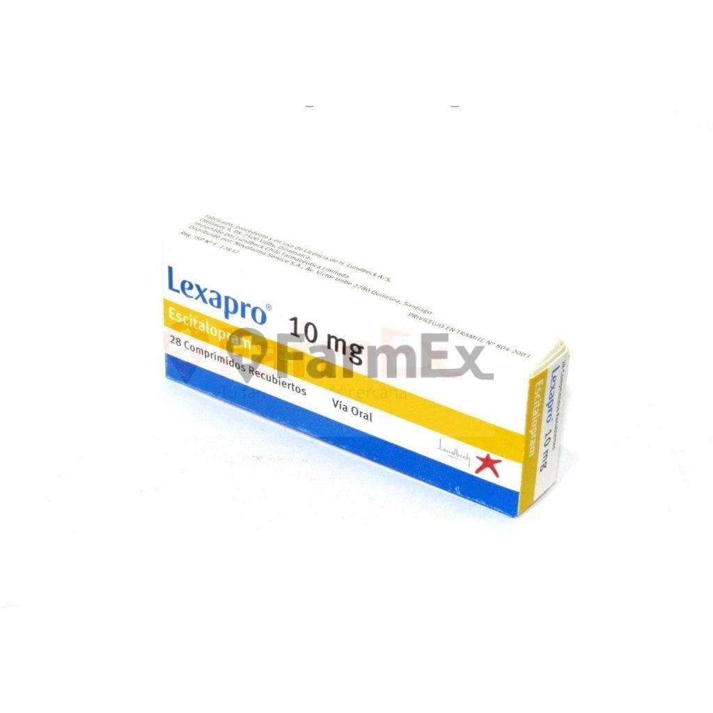 Lexapro 10 mg x 28 comprimidos susc-1 de 3 meses Farmex-Suscripciones-Persistente